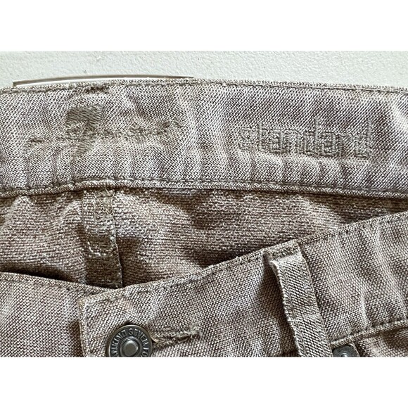 7 For All Mankind Jeans Men's 34 Standard Soft Button Tan Beige Measures 36x33 - Picture 2 of 11